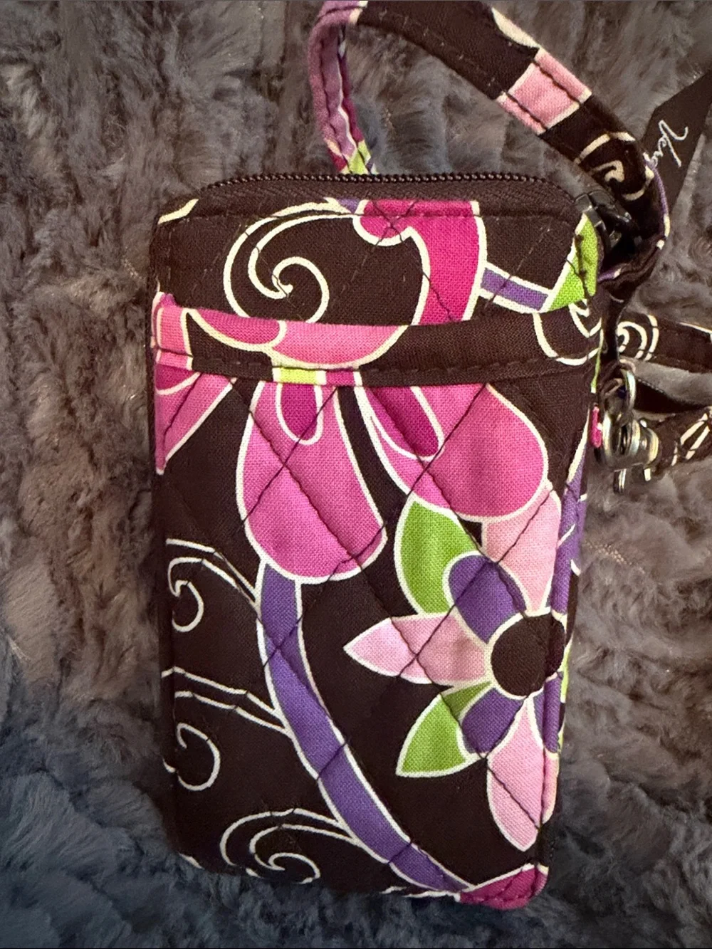Vera Bradley Pink & Green Floral Wristlet Phone Case